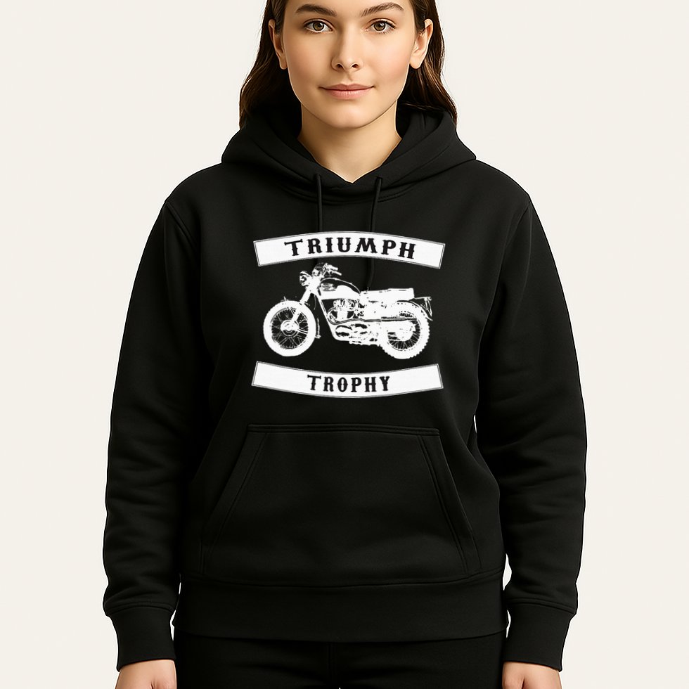 Triumph Tr6 Trophy Classic Motor Cycle Hoodie