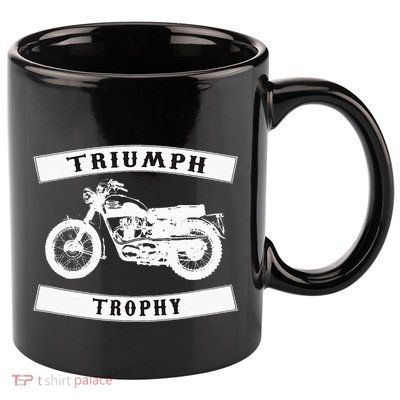 Triumph Tr6 Trophy Classic Motor Cycle 11oz C Handle Ceramic Mug