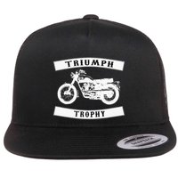 Triumph Tr6 Trophy Classic Motor Cycle Flat Bill Trucker Hat
