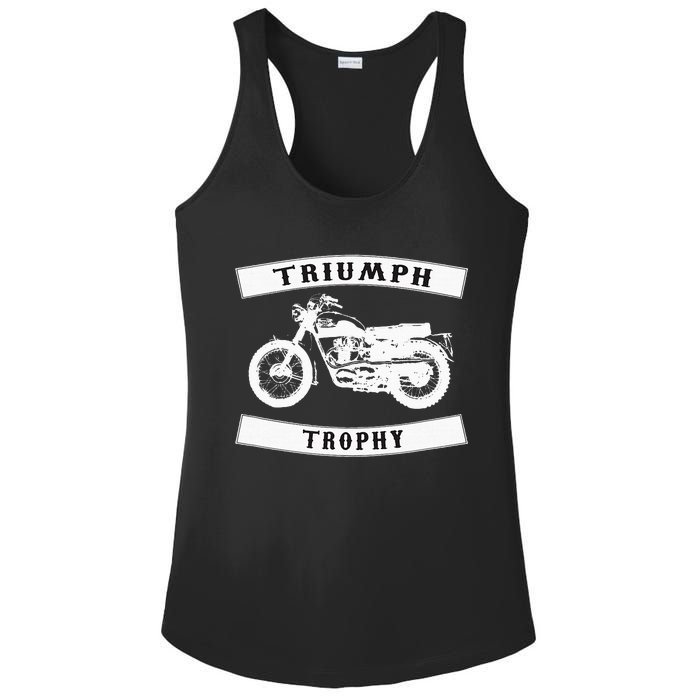 Triumph Tr6 Trophy Classic Motor Cycle Ladies PosiCharge Competitor Racerback Tank