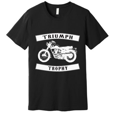 Triumph Tr6 Trophy Classic Motor Cycle Premium T-Shirt