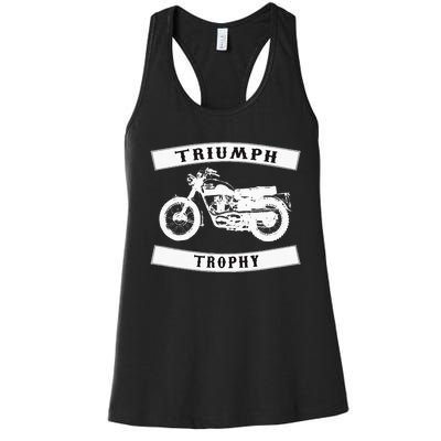 Triumph Tr6 Trophy Classic Motor Cycle Women's Racerback Tank