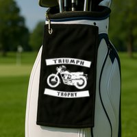 Triumph Tr6 Trophy Classic Motor Cycle Golf Towel