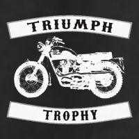 Triumph Tr6 Trophy Classic Motor Cycle Golf Towel