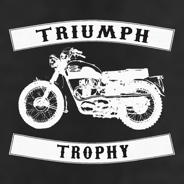 Triumph Tr6 Trophy Classic Motor Cycle Golf Towel