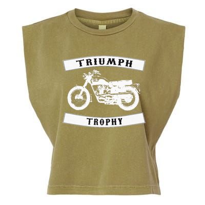 Triumph Tr6 Trophy Classic Motor Cycle Garment-Dyed Women's Muscle Tee