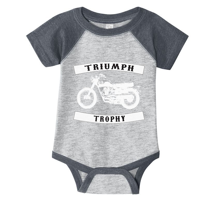 Triumph Tr6 Trophy Classic Motor Cycle Infant Baby Jersey Bodysuit