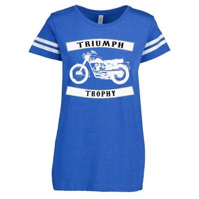 Triumph Tr6 Trophy Classic Motor Cycle Enza Ladies Jersey Football T-Shirt