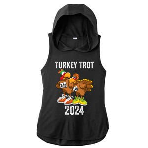 Thanksgiving Turkey Trot Squad 2024 Trot Race Couple Funny Ladies PosiCharge Tri-Blend Wicking Draft Hoodie Tank