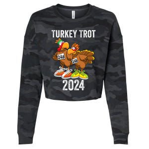 Thanksgiving Turkey Trot Squad 2024 Trot Race Couple Funny Cropped Pullover Crew