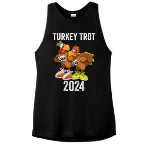 Thanksgiving Turkey Trot Squad 2024 Trot Race Couple Funny Ladies PosiCharge Tri-Blend Wicking Tank