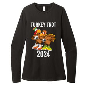 Thanksgiving Turkey Trot Squad 2024 Trot Race Couple Funny Womens CVC Long Sleeve Shirt