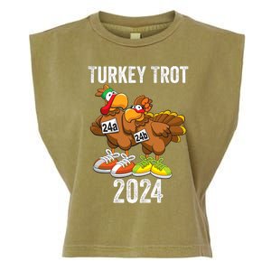 Thanksgiving Turkey Trot Squad 2024 Trot Race Couple Funny Garment-Dyed Women's Muscle Tee