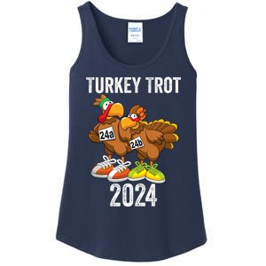 Thanksgiving Turkey Trot Squad 2024 Trot Race Couple Funny Ladies Essential Tank