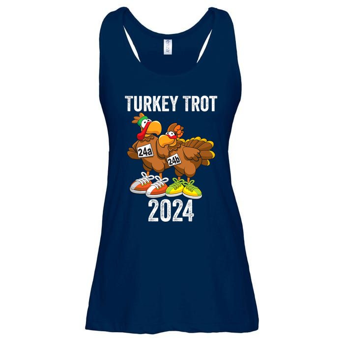 Thanksgiving Turkey Trot Squad 2024 Trot Race Couple Funny Ladies Essential Flowy Tank