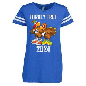 Thanksgiving Turkey Trot Squad 2024 Trot Race Couple Funny Enza Ladies Jersey Football T-Shirt