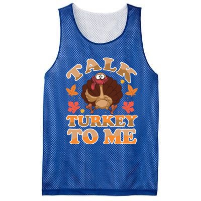 Talk Turkey To Me Turkey Day Family Thanksgiving Great Gift Mesh Reversible Basketball Jersey Tank