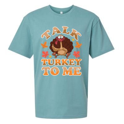 Talk Turkey To Me Turkey Day Family Thanksgiving Great Gift Sueded Cloud Jersey T-Shirt