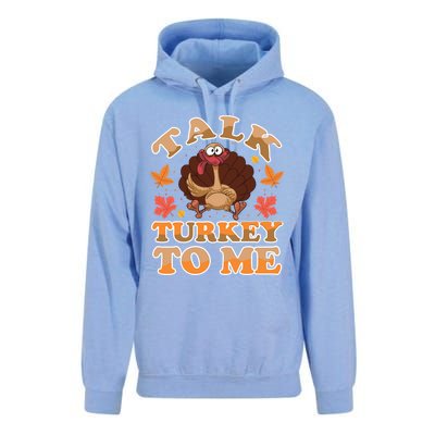 Talk Turkey To Me Turkey Day Family Thanksgiving Great Gift Unisex Surf Hoodie