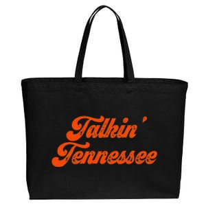 Talkin Tennessee Talking Tennessee Tn Orange Outfits Cotton Canvas Jumbo Tote