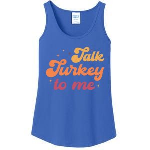 Talk Turkey To Me Leg Day Funny Thanksgiving Cool Gift Ladies Essential Tank