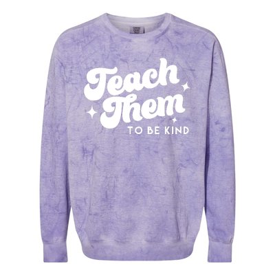 Team Them To Be Kind Colorblast Crewneck Sweatshirt