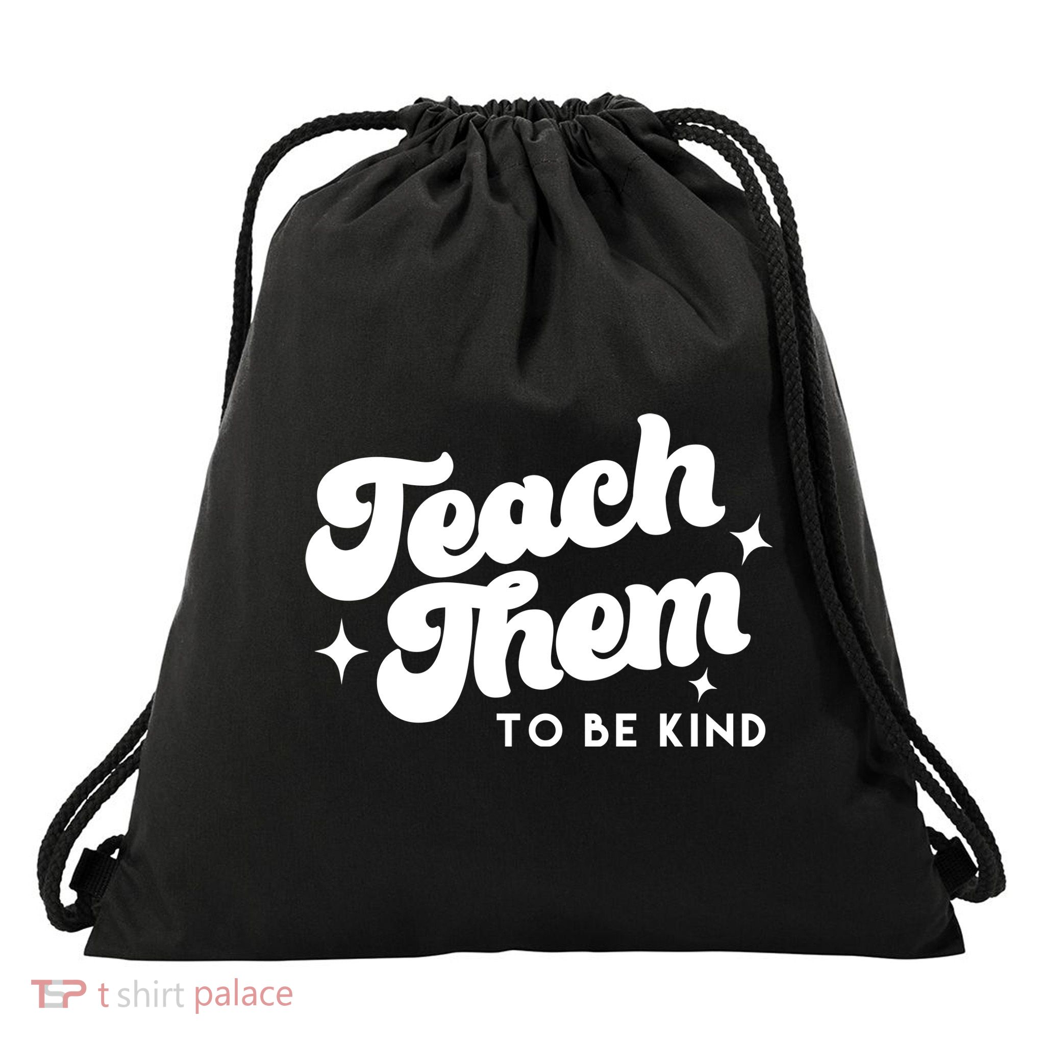 Team Them To Be Kind Drawstring Bag
