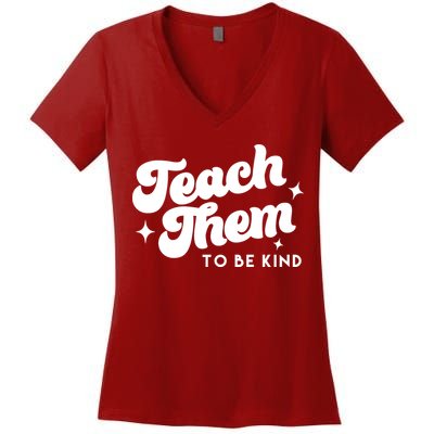 Team Them To Be Kind Women's V-Neck T-Shirt