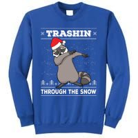 Trashin Through The Snow Dabbing Raccoon Merry Trashmas Dab Cute Gift Sweatshirt