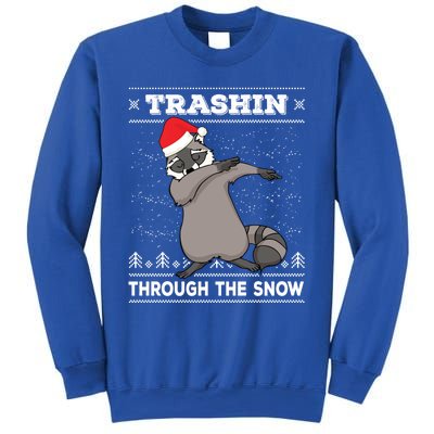 Trashin Through The Snow Dabbing Raccoon Merry Trashmas Dab Cute Gift Sweatshirt