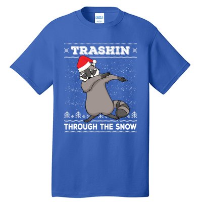 Trashin Through The Snow Dabbing Raccoon Merry Trashmas Dab Cute Gift Tall T-Shirt