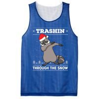 Trashin Through The Snow Dabbing Raccoon Merry Trashmas Dab Cute Gift Mesh Reversible Basketball Jersey Tank