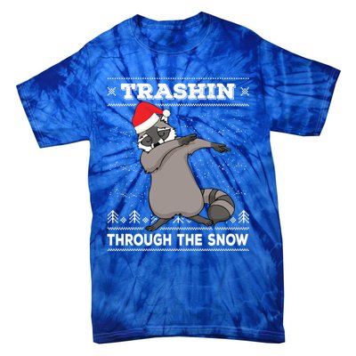 Trashin Through The Snow Dabbing Raccoon Merry Trashmas Dab Cute Gift Tie-Dye T-Shirt