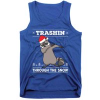 Trashin Through The Snow Dabbing Raccoon Merry Trashmas Dab Cute Gift Tank Top