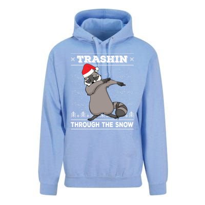 Trashin Through The Snow Dabbing Raccoon Merry Trashmas Dab Cute Gift Unisex Surf Hoodie