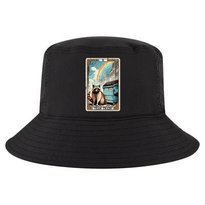 Team Trash Tarot Card Mystic Raccoon Cool Comfort Performance Bucket Hat