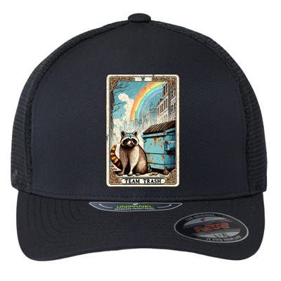 Team Trash Tarot Card Mystic Raccoon Flexfit Unipanel Trucker Cap