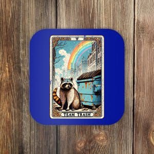 Team Trash Tarot Card Mystic Raccoon Coaster