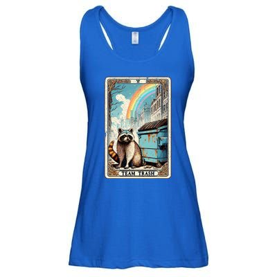 Team Trash Tarot Card Mystic Raccoon Ladies Essential Flowy Tank