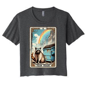 Team Trash Tarot Card Mystic Raccoon Women's Crop Top Tee