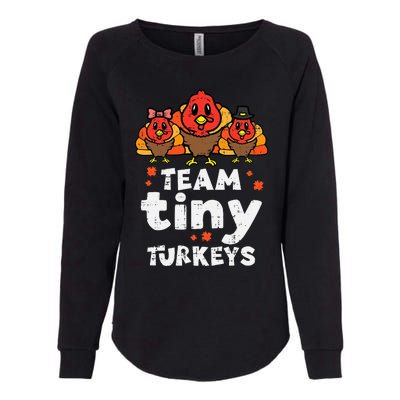 Team Tiny Turkeys Cute Thanksgiving Day Nicu Nurse Teacher Womens California Wash Sweatshirt