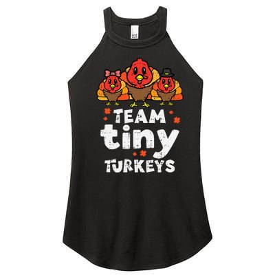 Team Tiny Turkeys Cute Thanksgiving Day Nicu Nurse Teacher Women’s Perfect Tri Rocker Tank