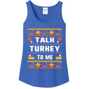 Talk Turkey To Me Thanksgiving Ugly Funny Gift Ladies Essential Tank