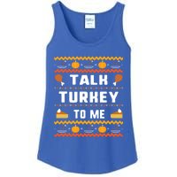 Talk Turkey To Me Thanksgiving Ugly Funny Gift Ladies Essential Tank