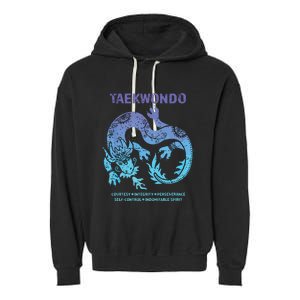 Taekwondo TKD Tae Kwon Do Dragon Art Martial Arts Graphic Garment-Dyed Fleece Hoodie