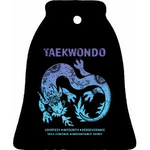 Taekwondo TKD Tae Kwon Do Dragon Art Martial Arts Graphic Ceramic Bell Ornament