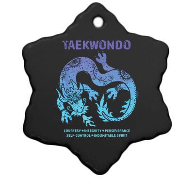 Taekwondo TKD Tae Kwon Do Dragon Art Martial Arts Graphic Ceramic Star Ornament