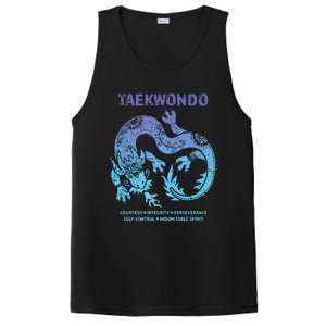 Taekwondo TKD Tae Kwon Do Dragon Art Martial Arts Graphic PosiCharge Competitor Tank