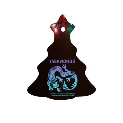 Taekwondo TKD Tae Kwon Do Dragon Art Martial Arts Graphic Ceramic Tree Ornament