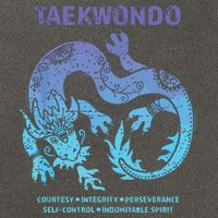 Taekwondo TKD Tae Kwon Do Dragon Art Martial Arts Graphic Cotton Canvas Backpack